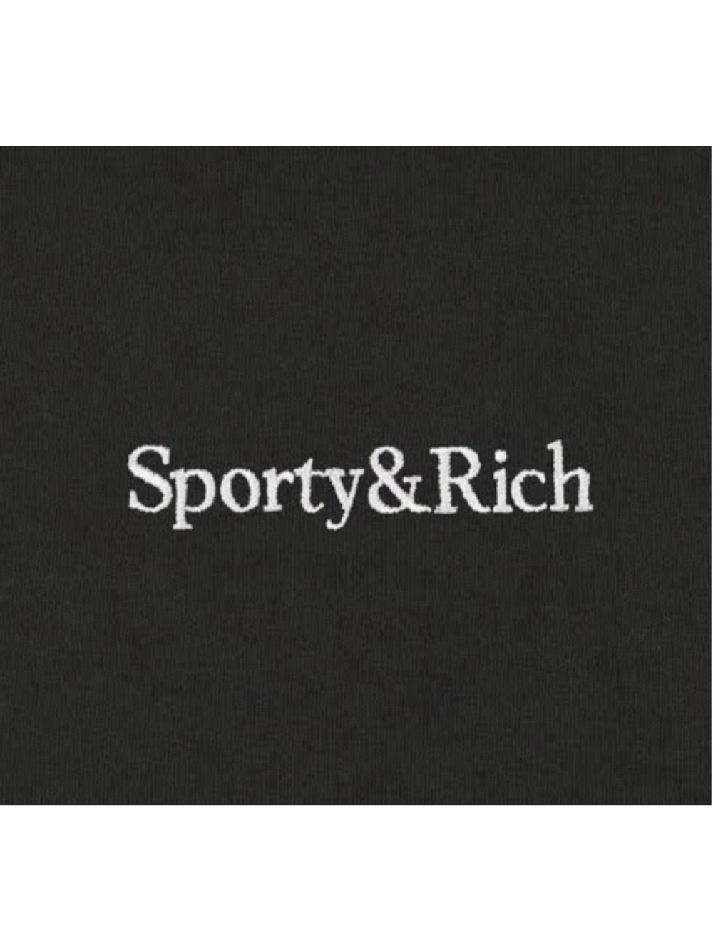 Sporty & Rich Serif Logo Crewneck Mens XL Sweatshirt Faded Black USA Made Baggy - Picture 2 of 9